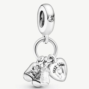 Authentic Pandora Baby Bottle and Shoes Dangle Charm